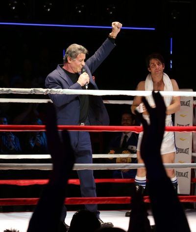 Sylvester Stallone gets back in the ring with  Andy Karl  Photo