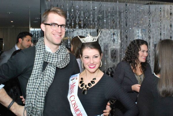 Sing for Hope Executive Director Bobby Kean with Miss Cosmopolitan Christina Moore.  Photo