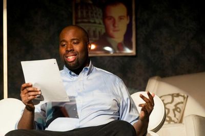 Jonathan Bethea as Benedick trying his hand at a sonnet
 Photo