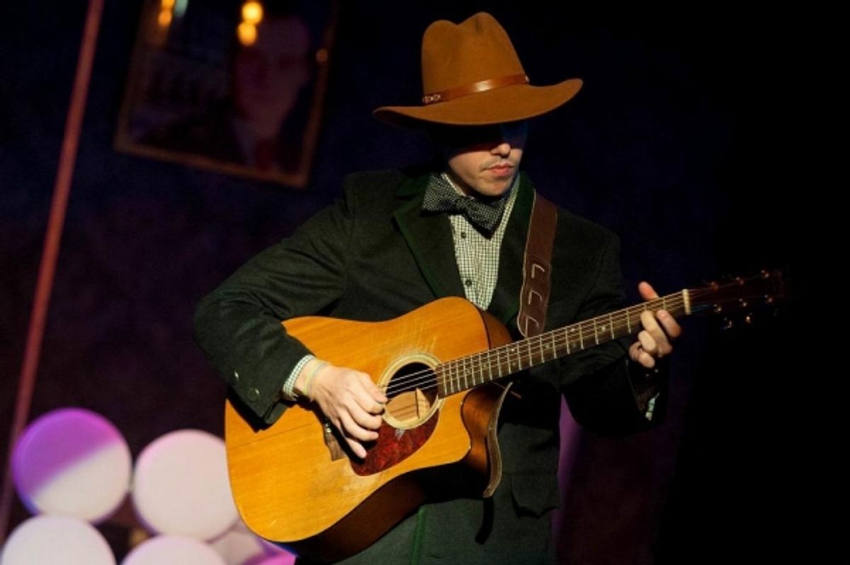 Claron Hayden as Claudio sings in tribute at the funeral of Hero
 at 