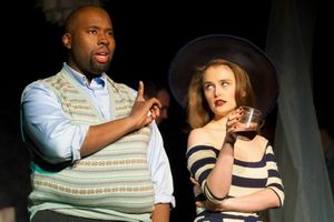 Jonathan Bethea as Benedick and Brianna Hurley as Beatrice
@ BroadwayWorld Jonathan Bethea as Benedick and Brianna Hurley as Beatrice
Photo