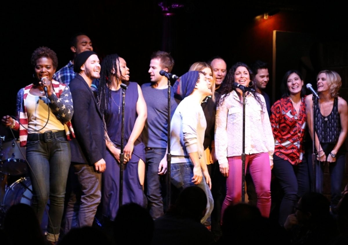 LaChanze, Tyler McGee, Joe Aaron Reid, Tamika Lawrence, Curtis Holbrook, Miguel Cervantes, Ryan Redmond,  Joe Cassidy, Stephanie Klemons, Jason Tam, Ann Sanders and Jenn Colella at 