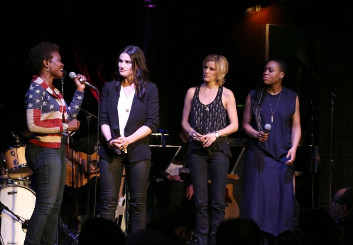 LaChanze, Idina Menzel, Jenn Colella and Tamika Lawrence   at 