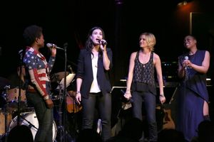 LaChanze, Idina Menzel. Jenn Colella and Tamika Lawrence @ BroadwayWorld LaChanze, Idina Menzel. Jenn Colella and Tamika Lawrence Photo