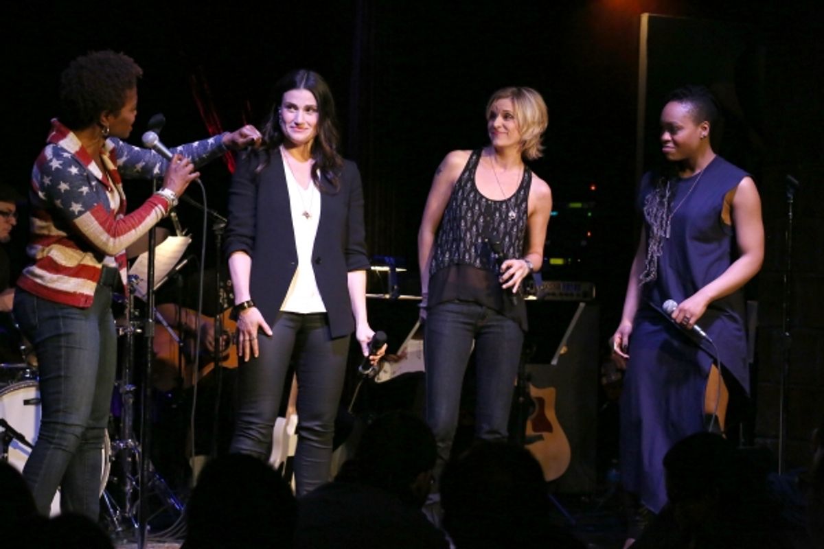 LaChanze, Idina Menzel. Jenn Colella and Tamika Lawrence   at 