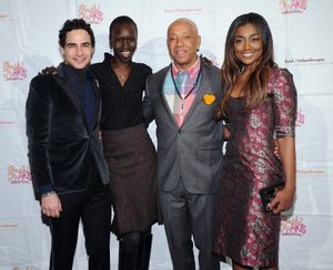 Fashion designer Zac Posen, model Alek Wek, Russell Simmons and actress Patina Miller Photo