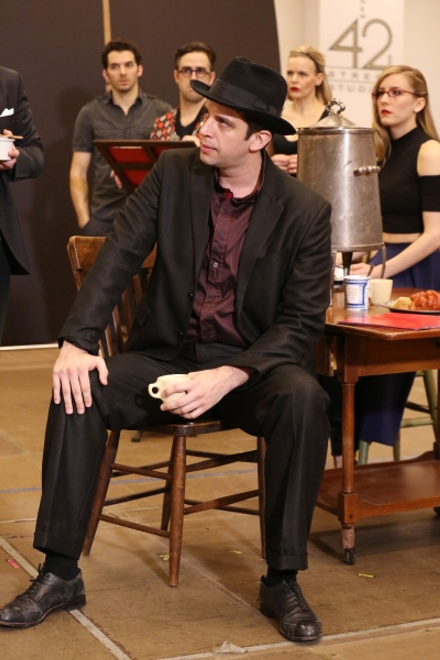 Photo Coverage: In Rehearsal with Zach Braff, Marin Mazzie & the Cast of BULLETS OVER BROADWAY!  Image