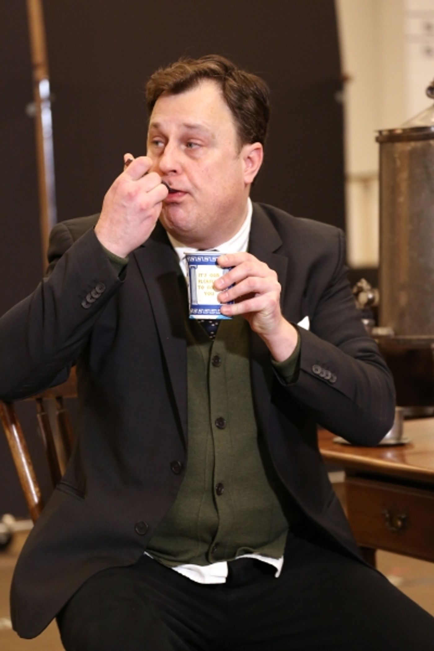 Photo Coverage: In Rehearsal with Zach Braff, Marin Mazzie & the Cast of BULLETS OVER BROADWAY!  Image