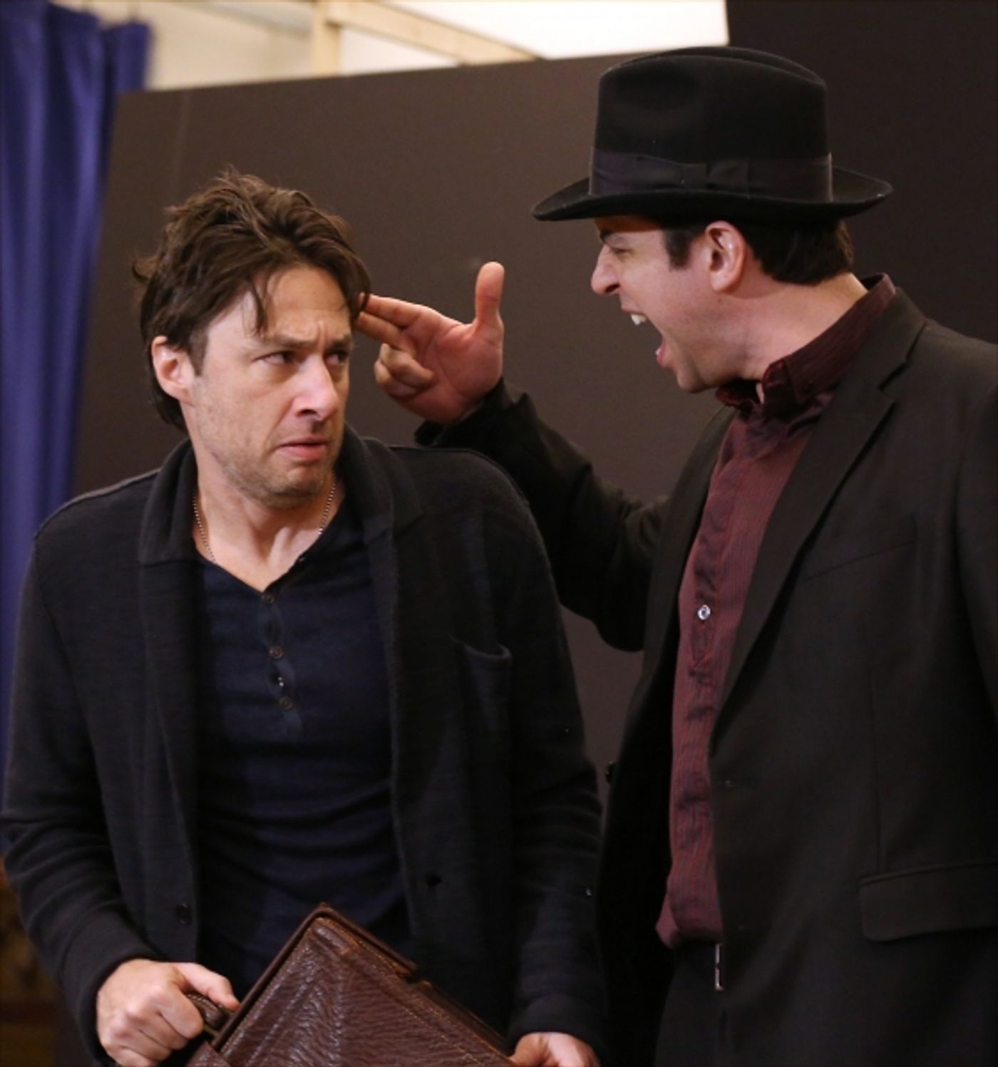 Photo Coverage: In Rehearsal with Zach Braff, Marin Mazzie & the Cast of BULLETS OVER BROADWAY!  Image
