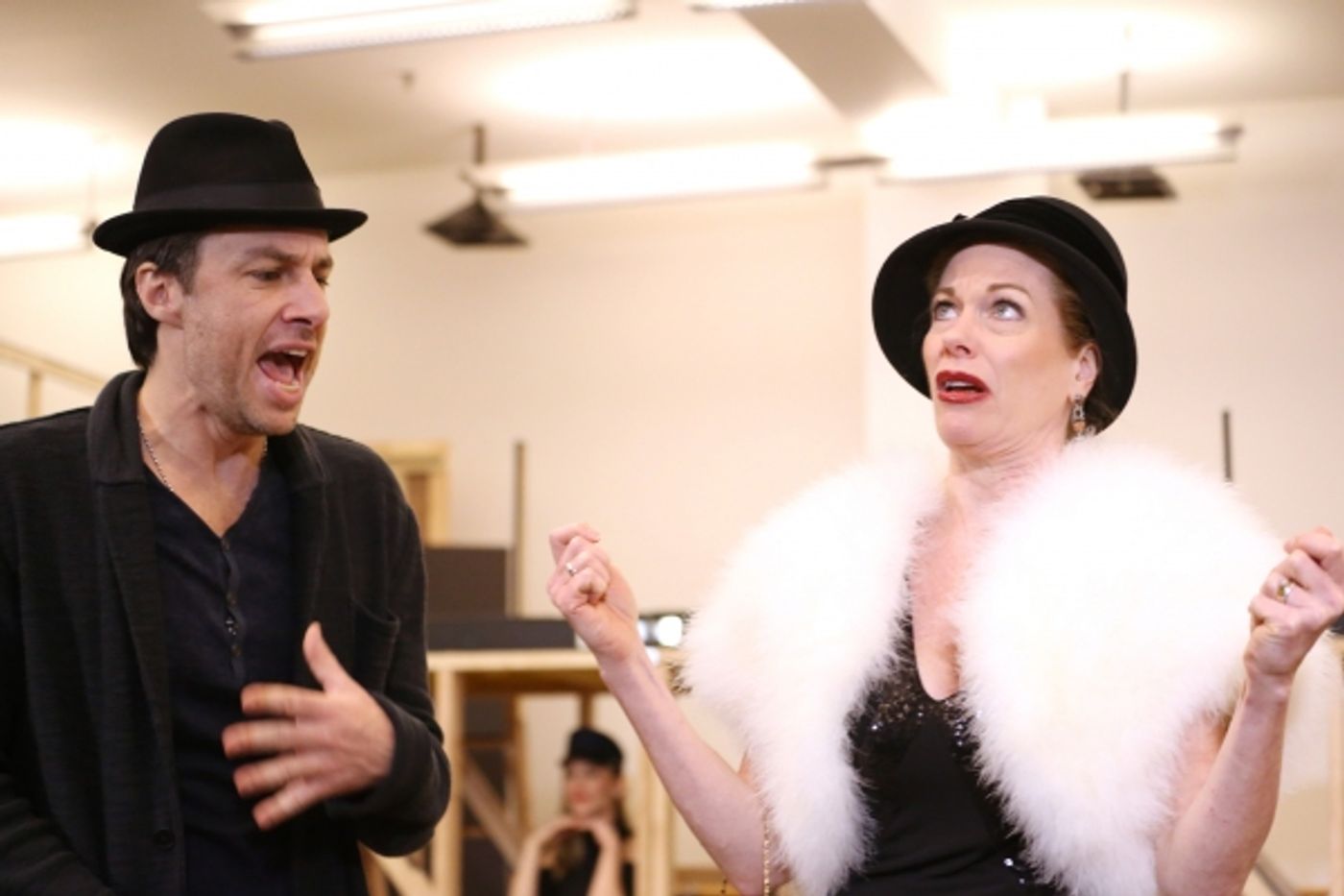 Photo Coverage: In Rehearsal with Zach Braff, Marin Mazzie & the Cast of BULLETS OVER BROADWAY!  Image