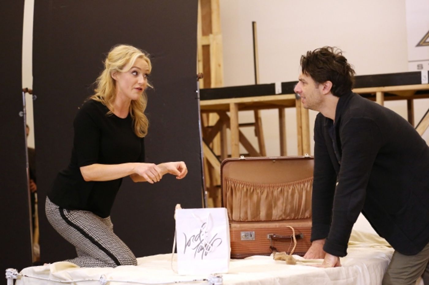 Photo Coverage: In Rehearsal with Zach Braff, Marin Mazzie & the Cast of BULLETS OVER BROADWAY!  Image