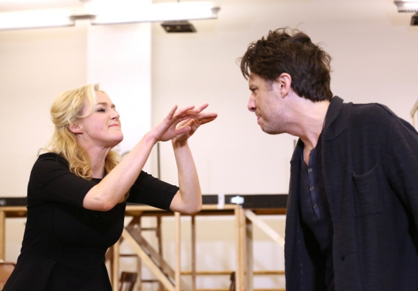 Photo Coverage: In Rehearsal with Zach Braff, Marin Mazzie & the Cast of BULLETS OVER BROADWAY!  Image