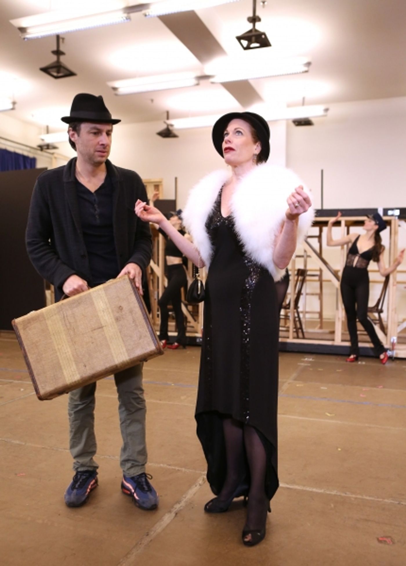 Photo Coverage: In Rehearsal with Zach Braff, Marin Mazzie & the Cast of BULLETS OVER BROADWAY!  Image