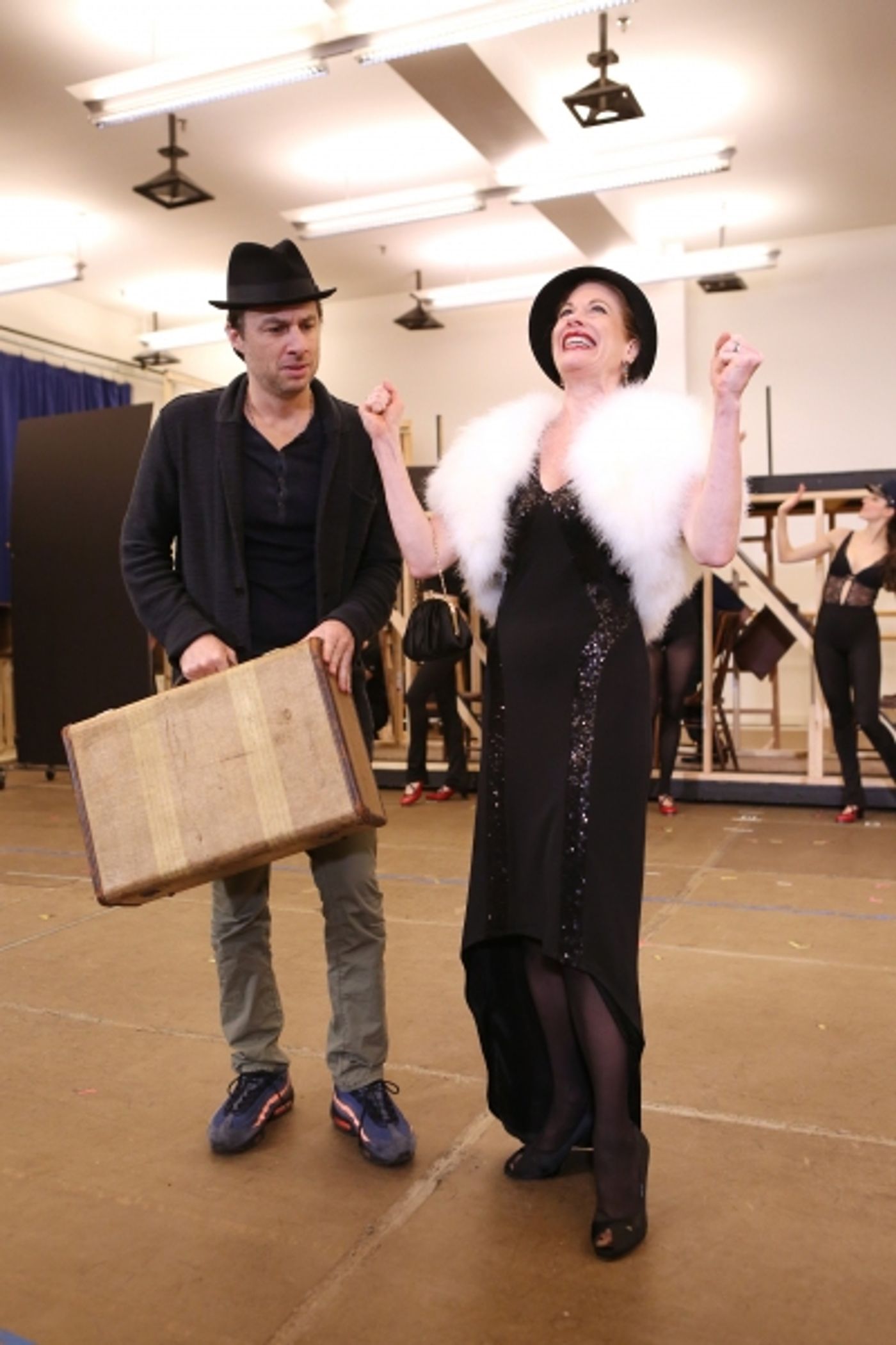 Photo Coverage: In Rehearsal with Zach Braff, Marin Mazzie & the Cast of BULLETS OVER BROADWAY!  Image
