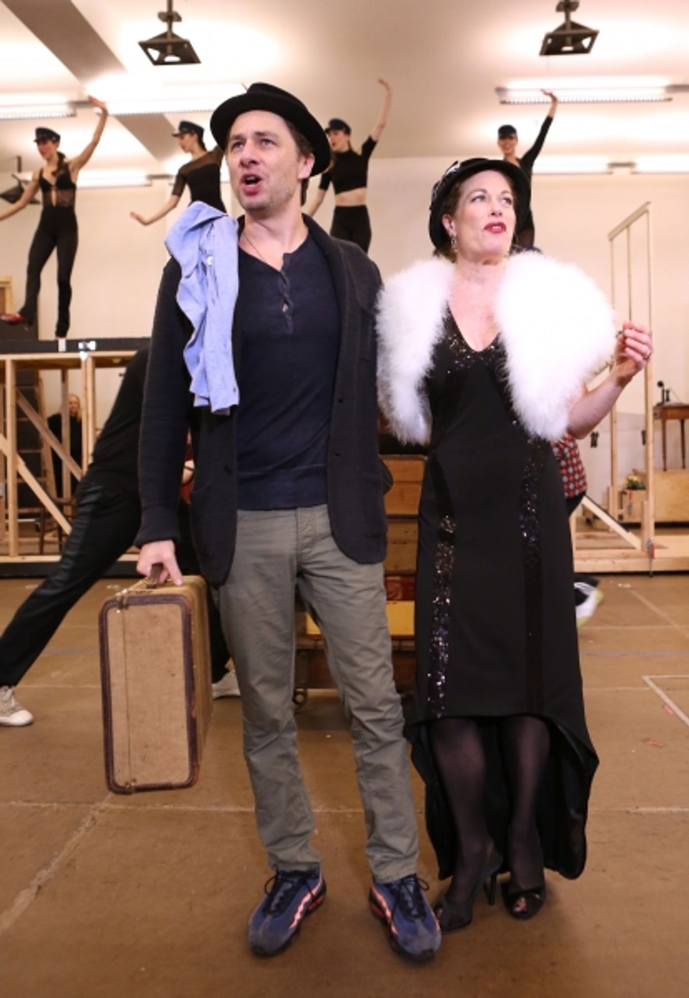 Photo Coverage: In Rehearsal with Zach Braff, Marin Mazzie & the Cast of BULLETS OVER BROADWAY!  Image
