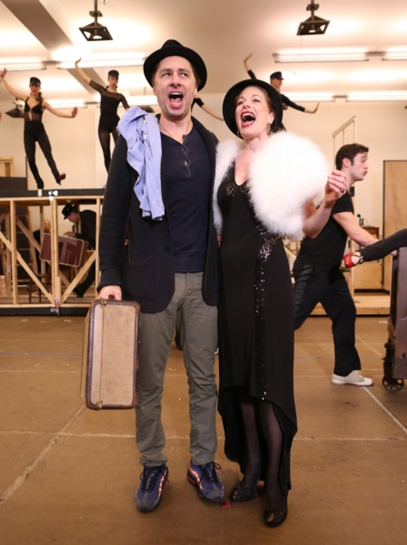 Photo Coverage: In Rehearsal with Zach Braff, Marin Mazzie & the Cast of BULLETS OVER BROADWAY!  Image
