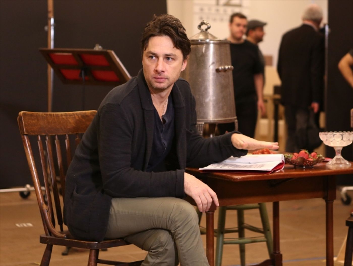 Photo Coverage: In Rehearsal with Zach Braff, Marin Mazzie & the Cast of BULLETS OVER BROADWAY!  Image