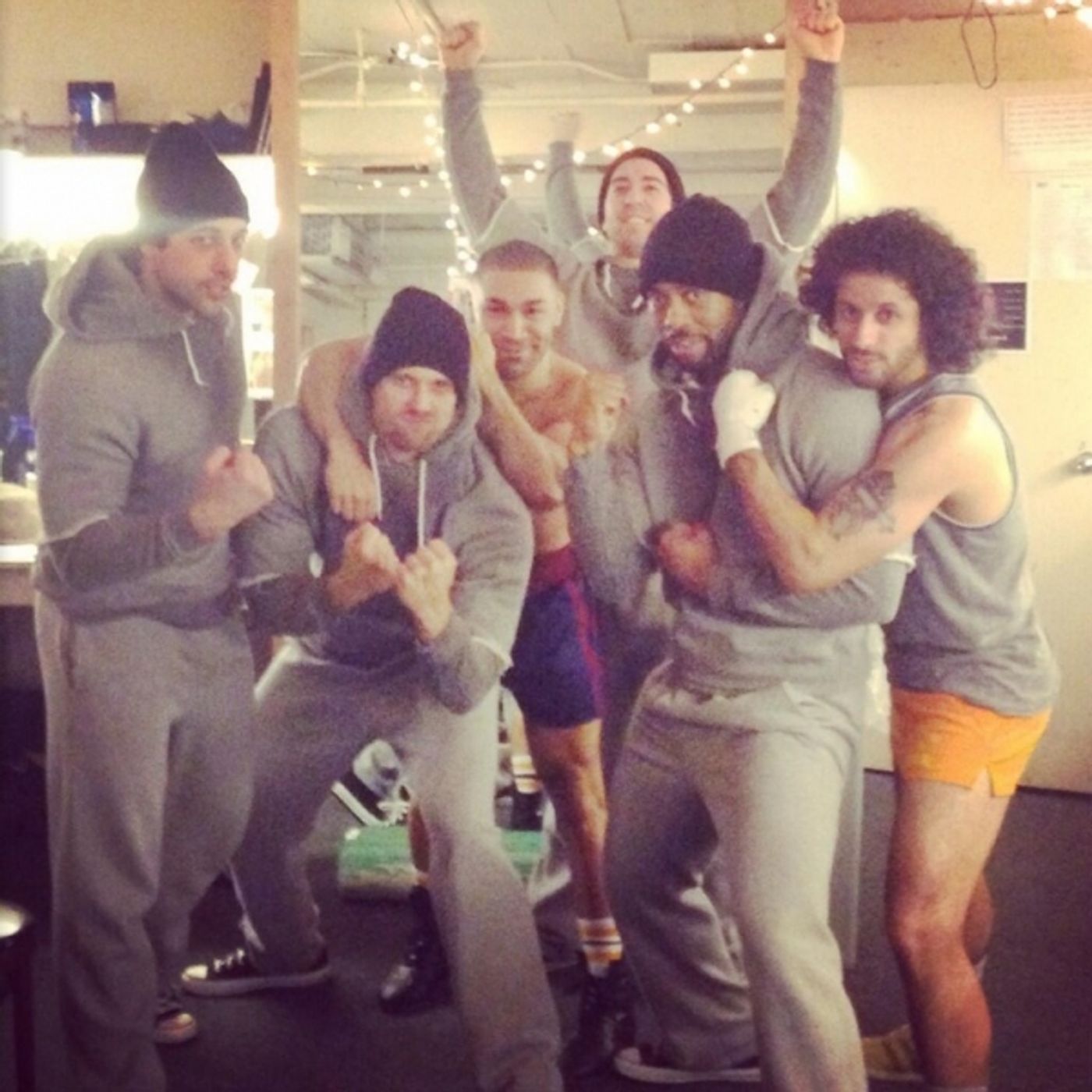 Photo Flash: Saturday Intermission Pics, Feb 15, Part 2 - ROCKY Gets Tough Backstage and More!  Image