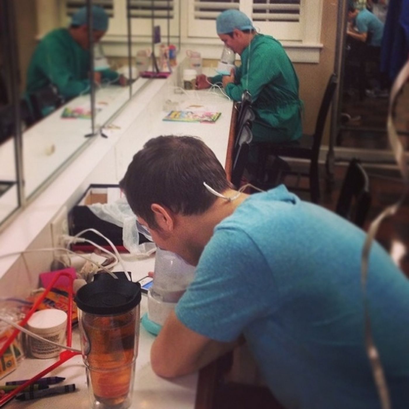 Photo Flash: Saturday Intermission Pics, Feb 15, Part 2 - ROCKY Gets Tough Backstage and More!  Image