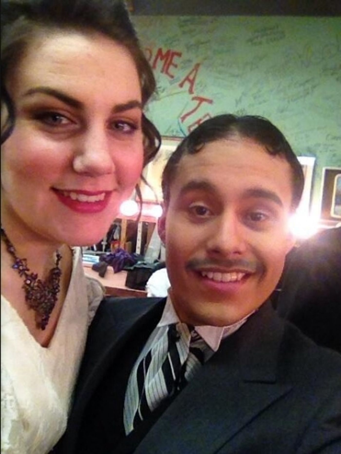 Photo Flash: Saturday Intermission Pics, Feb 15, Part 2 - ROCKY Gets Tough Backstage and More!  Image