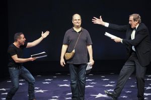 Robin de JesÃ'Âºs, Brad Oscar and Nick Wyman Photo