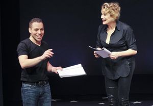 Robin de JesÃ'Âºs as Jacques and Cady Huffman as Jacqueline Photo