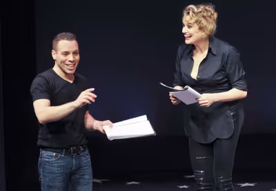 Robin de JesÃƒÂºs as Jacques and Cady Huffman as Jacqueline Photo