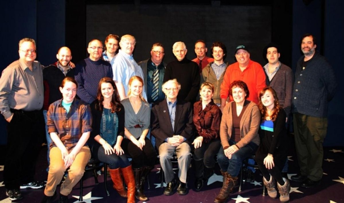 Joseph Baker (music director), Nick Gaswirth, Reathal Bean, Anthony Blaha, Paul Murphy, James Morgan (Producing Artistic Dir.), Tony Roberts, Andrew Levine (Executive Dir.), Matt Dengler, David Green, Anthony Apicella and James Glossman (director);  (Seat at 