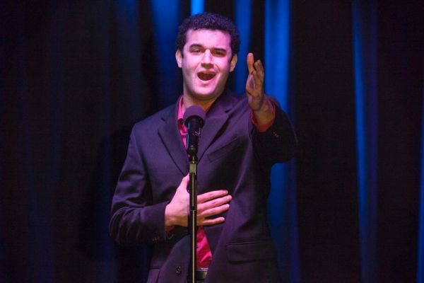 Contestant and finalist, Travis Leland, sings Sunset Boulevard Photo