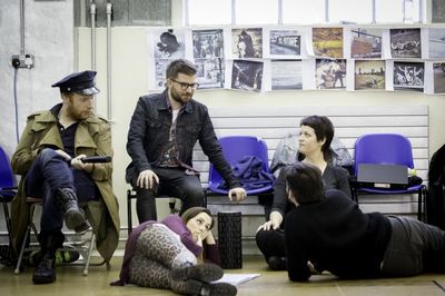 Jonathan Slinger, Jamie Lloyd, Charlotte Scott, Jona P. Thine, Mark Elliott Photo