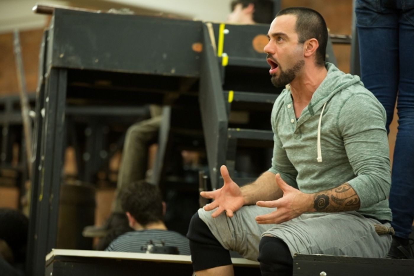 Photo Flash: Raise the Barricade! In Rehearsal with the Company of Broadway-Bound LES MISERABLES  Image