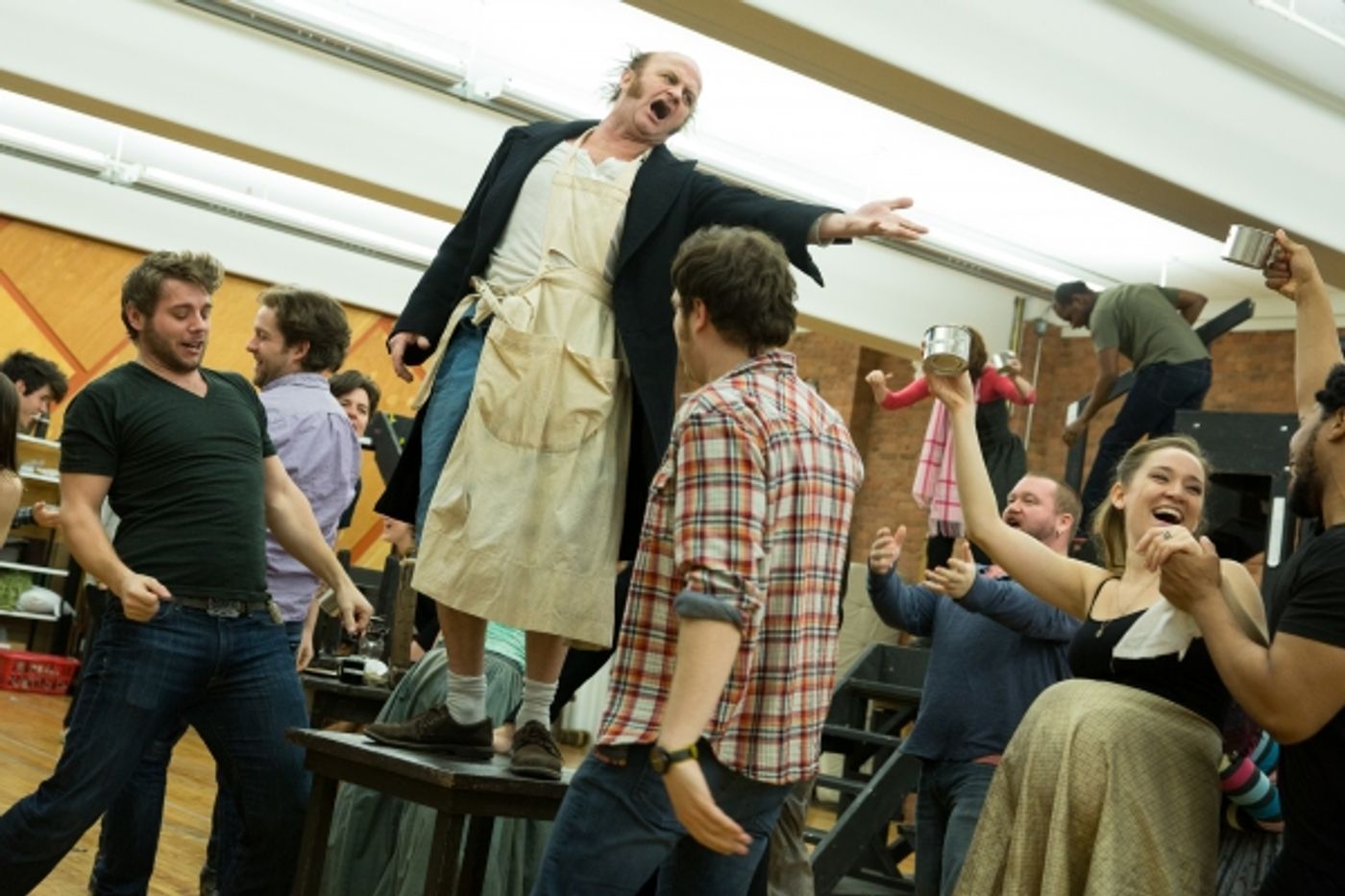 Photo Flash: Raise the Barricade! In Rehearsal with the Company of Broadway-Bound LES MISERABLES  Image