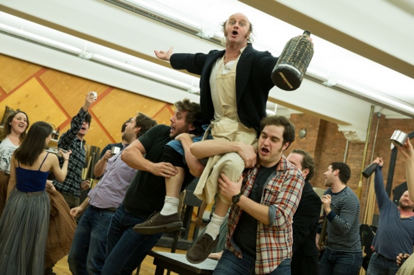 Photo Flash: Raise the Barricade! In Rehearsal with the Company of Broadway-Bound LES MISERABLES  Image