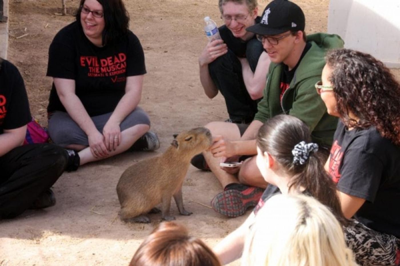 Photo Flash: Cast of EVIL DEAD THE MUSICAL Plays with Animals at Private Moapa Sanctuary Photo Flash: Cast of EVIL DEAD THE MUSICAL Plays with Animals at Private Moapa Sanctuary Image