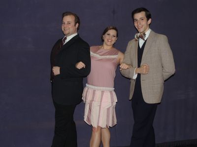 Jordan B. Stocksdale as Don Lockwood and Joseph Waeyaert as Cosmo Brown Photo