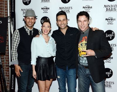 Cast Members from JERSEY BOYS: Buck Hujabre, Lauren Tartaglia, Jason Martinez and Dou Photo