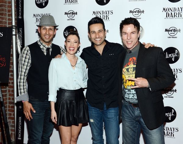 Cast Members from JERSEY BOYS: Buck Hujabre, Lauren Tartaglia, Jason Martinez and Dou Photo