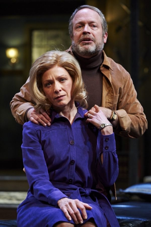 Actors Tom Ford (as playwright Sidney Bruhl) and Tracee Patterson (as his wife Myra B Photo