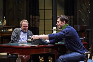 Actors Nick Steen (right, as the young writer Clifford Anderson) and Tom Ford (left, as the seasoned playwright Sidney Bruhl) @ BroadwayWorld Actors Nick Steen (right, as the young writer Clifford Anderson) and Tom Ford (left, Photo