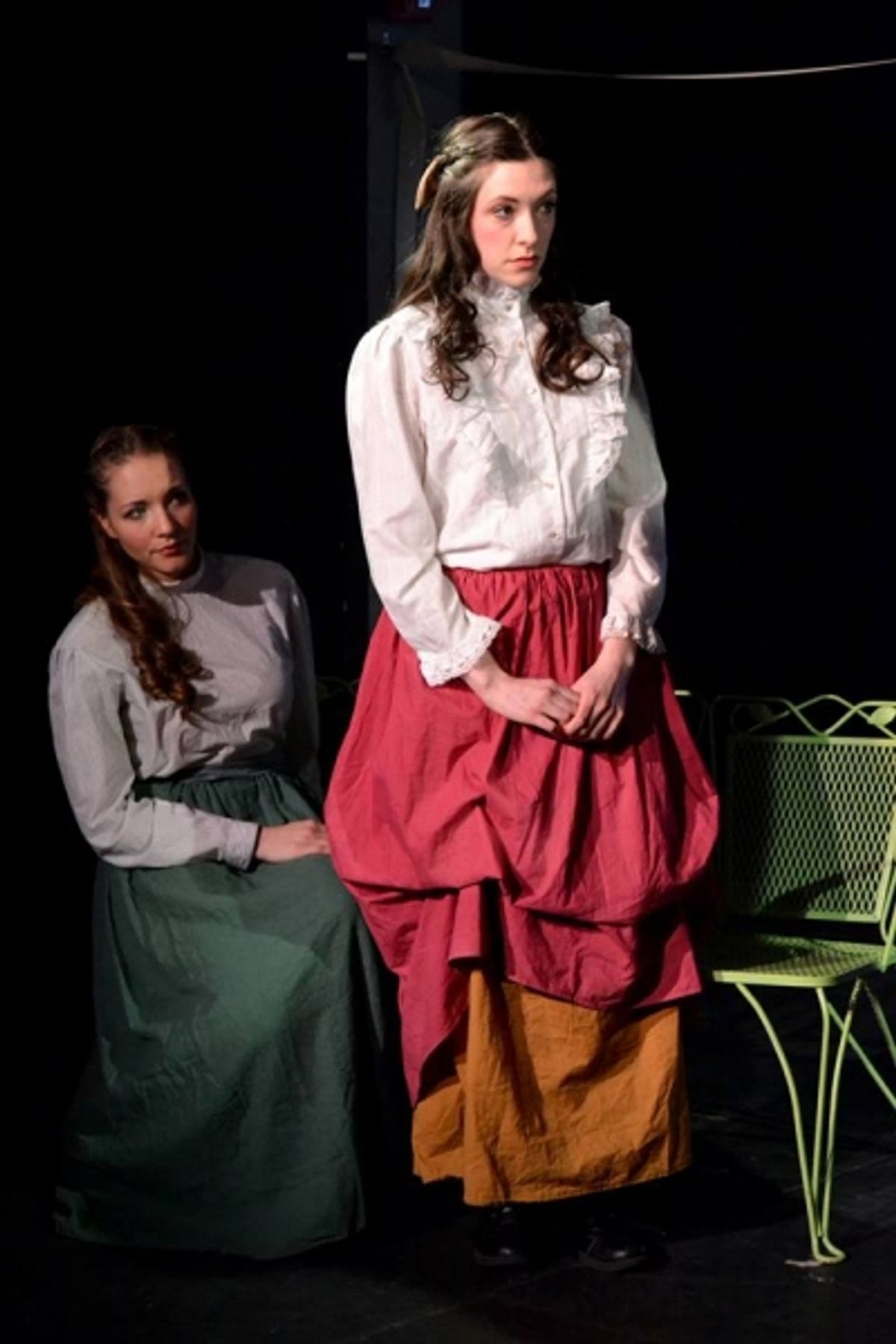 Sara Hymes as Marie and Morgan DeTogne as Julie at 