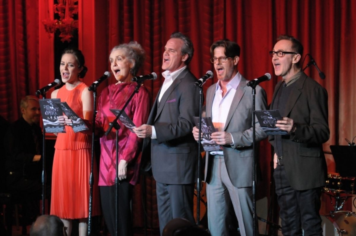 Laura Osnes, Mary Beth Peil, Michael Park, Rick Holmes and John Kelly   at 