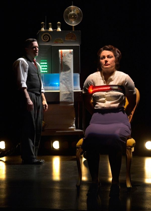 Nicholas Rose (The Inventor, background) and Jessa Brie Moreno (The Wife) Photo