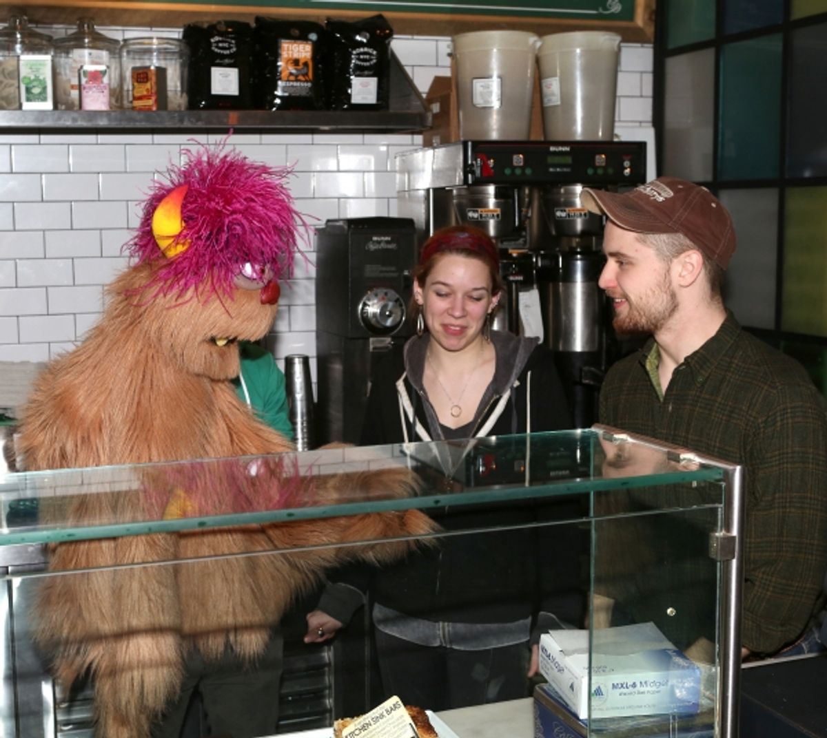 Employees with Jason Jacoby & Trekkie Monster at 