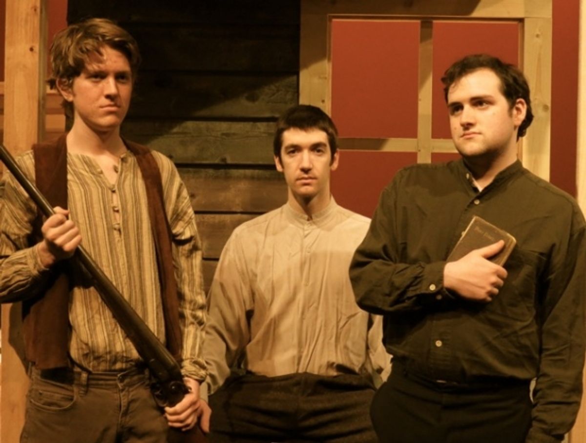 Austin Bennett as Zachariah Rowan, Robert Bergin as Patrick Rowan, Nathaniel Whitehouse as Ezekiel Rowan at 