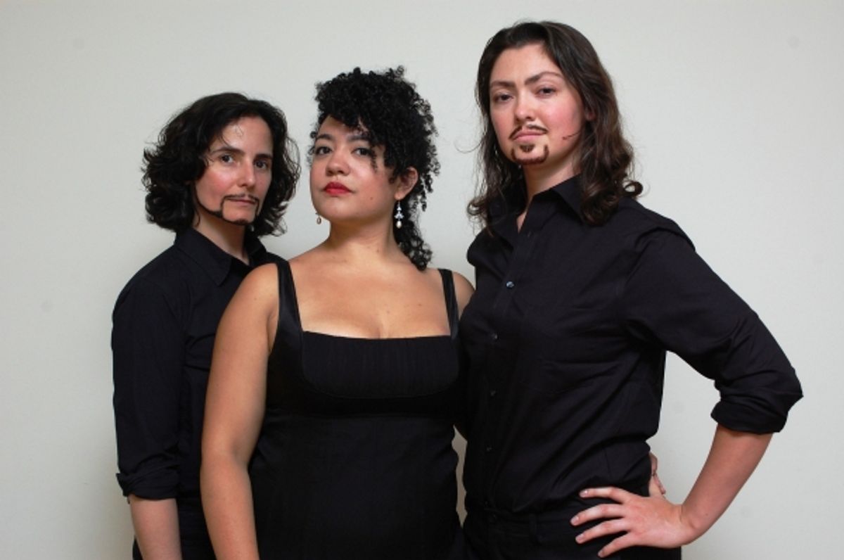 Virginia Baeta (as Sir Credulous Easy), Tiffany Abercrombie (as Lady Fancy) and Elisabeth Preston (as Wittmore) at 