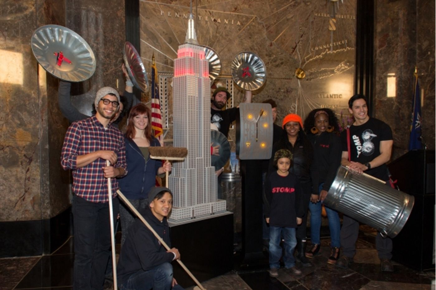 Photo Coverage: STOMP Cast Lights Empire State Building for 20th Anniversary!  Image