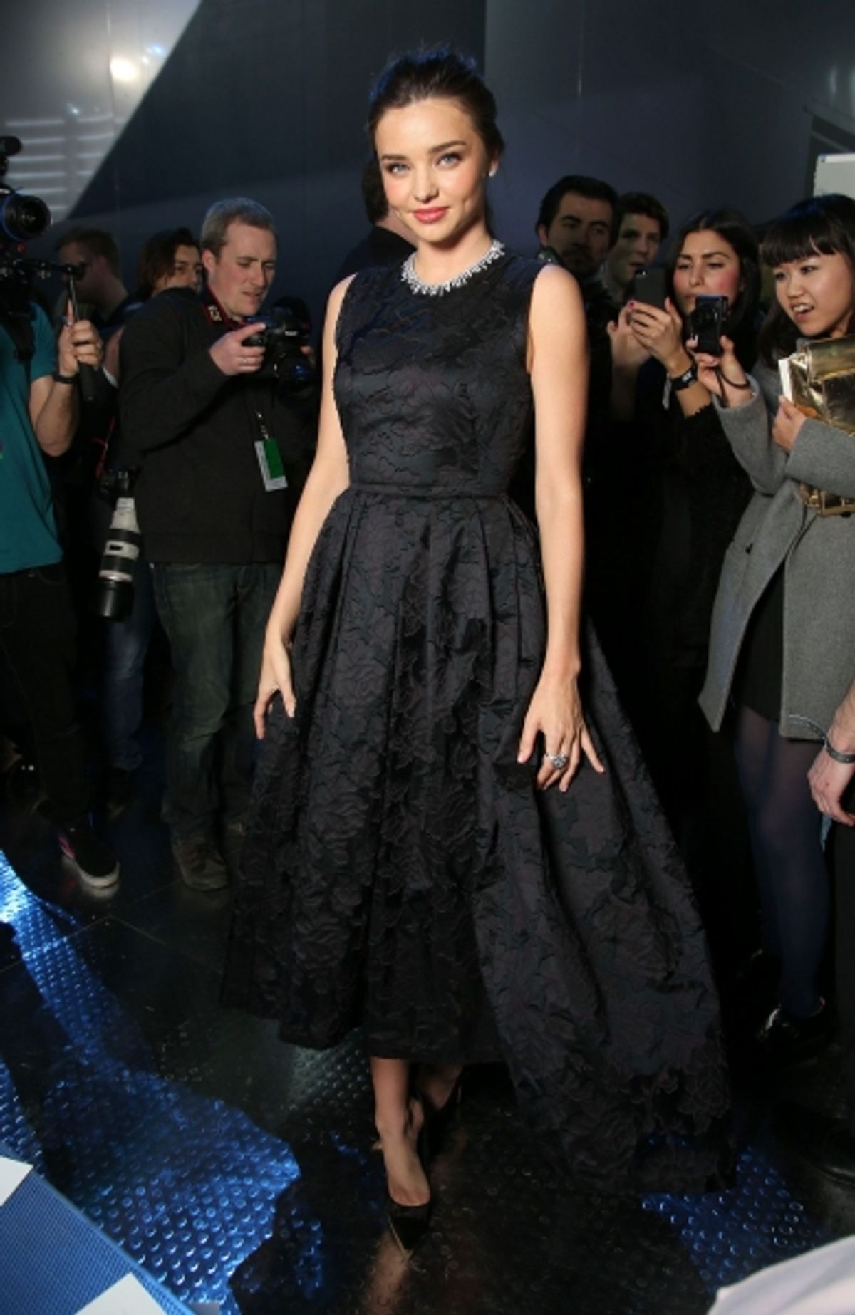 Miranda Kerr at the
H&M A/W 2014 show during Paris Fashion Week (Photo by Rex/REX USA)
WEARING H & M HIGH-STREET
 at 