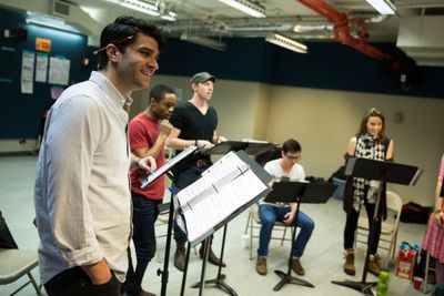 Ben Crawford, John-Michael Lyles, Leo Ash Evens, Matt Doyle, and Allison Scagliotti Photo