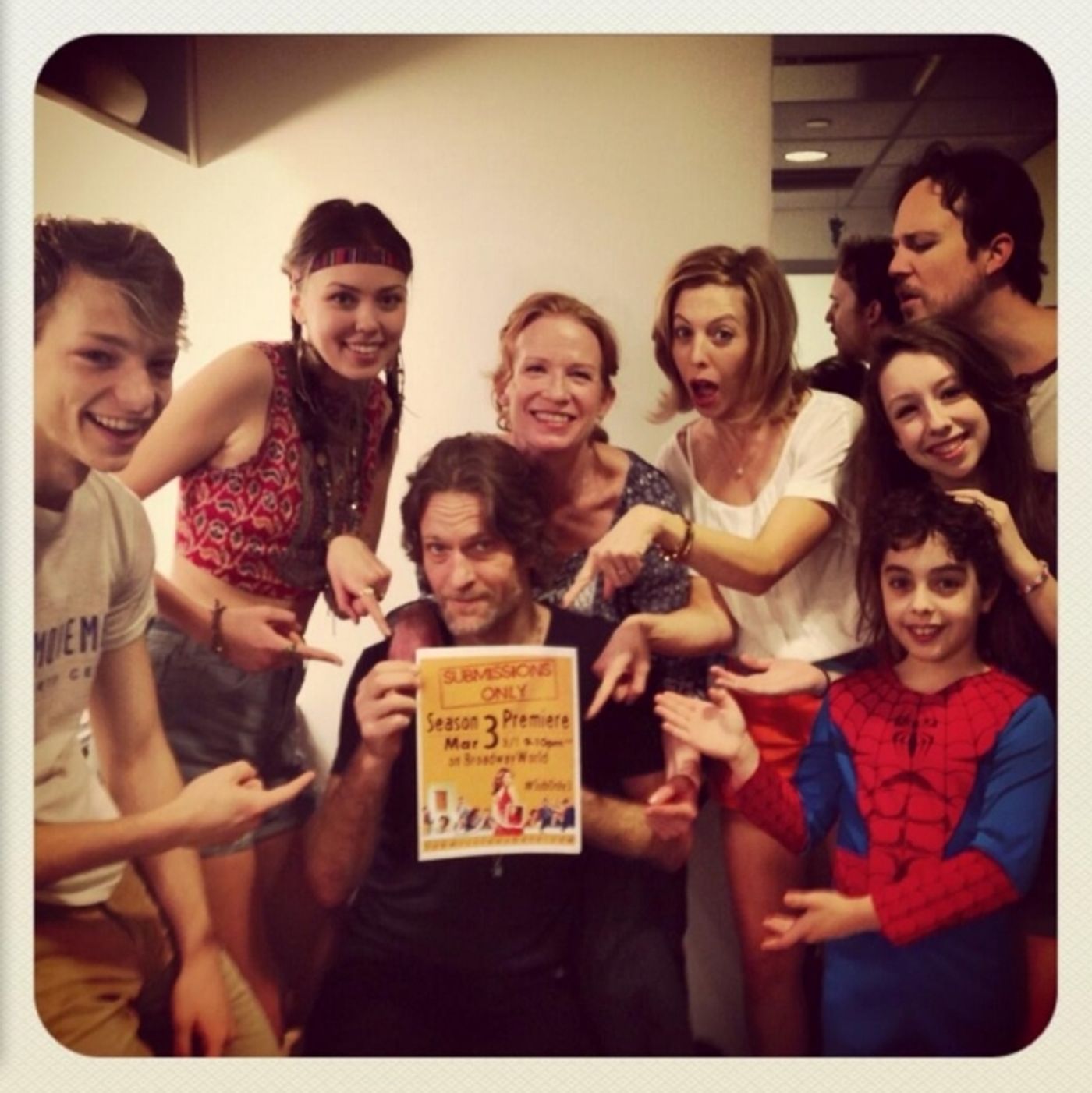 Photo Flash: Saturday Intermission Pics, March 1 - ROCKY, PHANTOM Pump for LES MIS; KINKY BOOTS Cast Passes the Heel & More!  Image