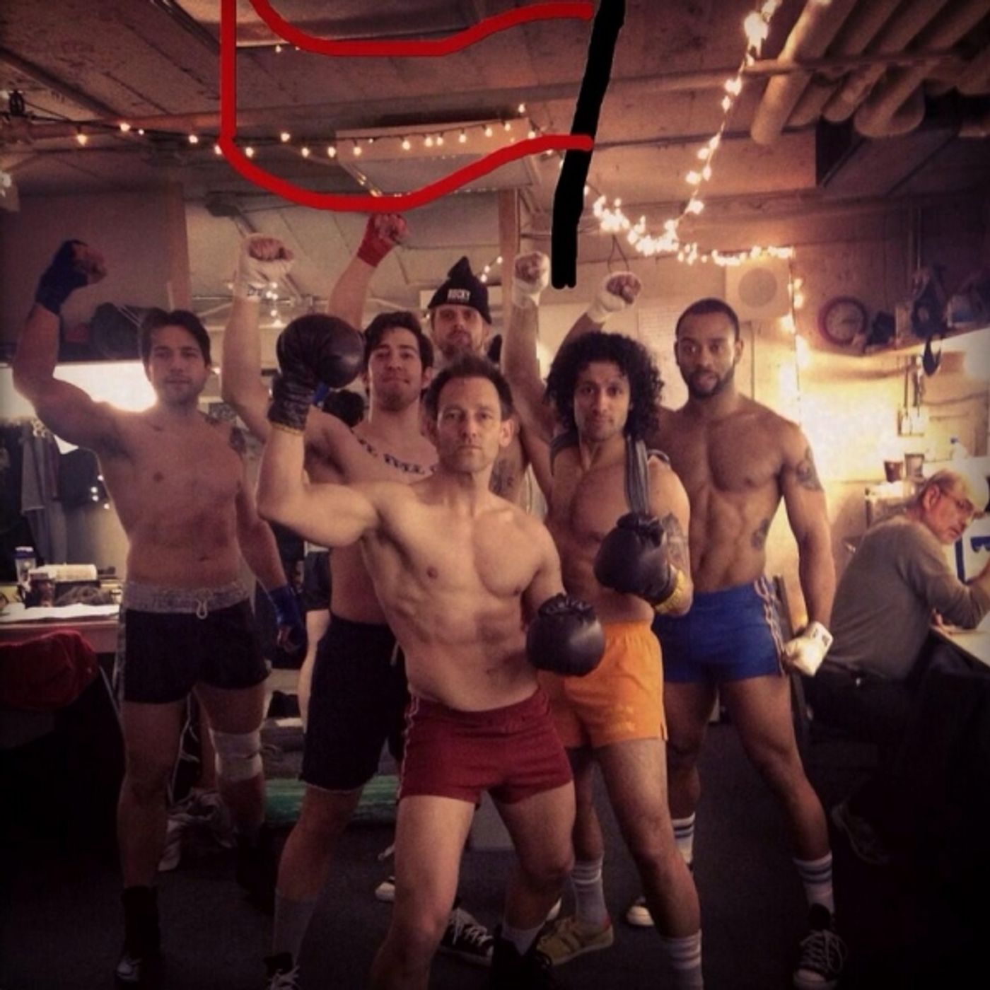 Photo Flash: Saturday Intermission Pics, March 1 - ROCKY, PHANTOM Pump for LES MIS; KINKY BOOTS Cast Passes the Heel & More!  Image